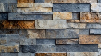 Multicolored Stone Brick Wall Texture Background