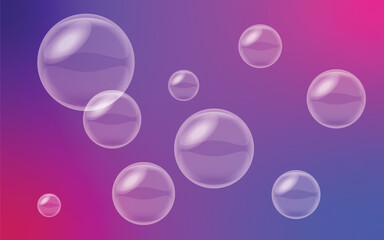 Floating Bubbles on Gradient Background