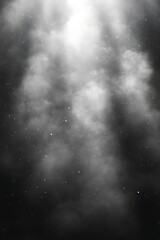 Fototapeta premium Light beam through ethereal smoke and stars.