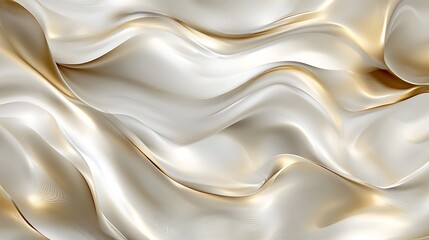 Fototapeta premium Abstract Gold And White Wave Pattern Design