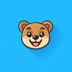 Obraz premium Cartoon bear with a long nose standing in a playful pose against a colorful background