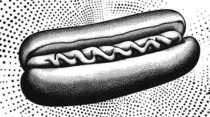 Obraz premium A Delicious Hot Dog with Mustard Topping