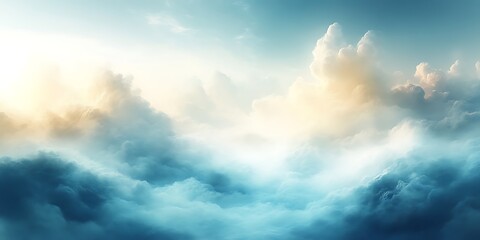 Dreamlike cloudscape at sunrise.