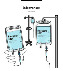 This illustration is an IV(intravenous, hospital drip) used in the hospital.