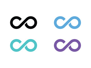 Infinity concept letter c and o logo symbol vector illustration