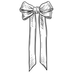 Obraz premium ribbon bow handdrawn illustration