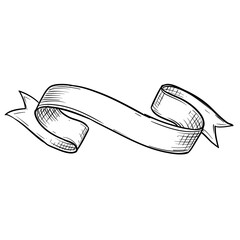 ribbons handdrawn illustration