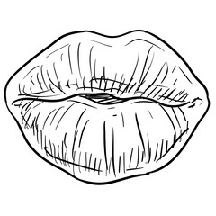 lips handdrawn illustration