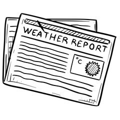 newspaper handdrawn illustration