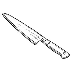 knife handdrawn illustration