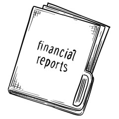 financial report handdrawn illustration