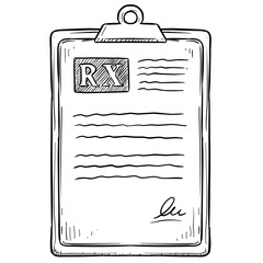 medical checklist handdrawn illustration