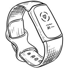 smartwatch handdrawn illustration