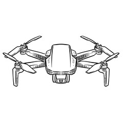 drone handdrawn illustration