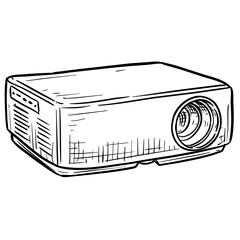 projector handdrawn illustration