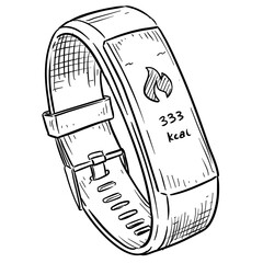 smartwatch handdrawn illustration