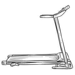 Fototapeta premium treadmill handdrawn illustration