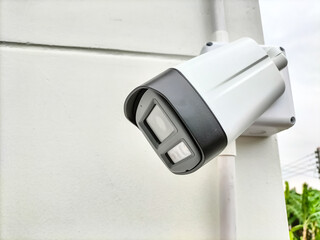 Install CCTV cameras on the exterior walls of the building.