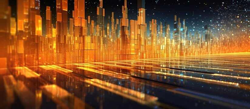 Futuristic Golden Cityscape