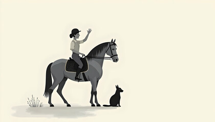 silhouette of a horse