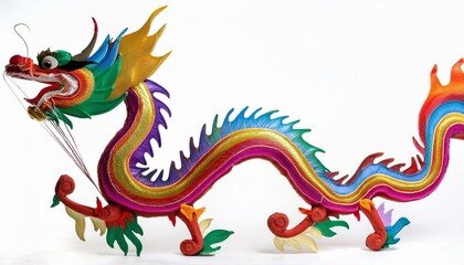 Vibrant handcrafted dragon, a symbol of power and good fortune.