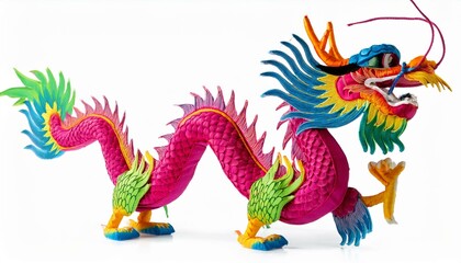 Vibrant, handcrafted dragon figurine.