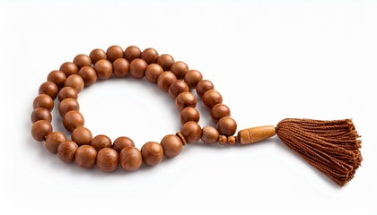 Obraz premium Wooden Prayer Beads with Brown Tassel