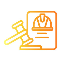 laws Line Gradient Icon
