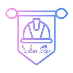 flag Line Gradient Icon