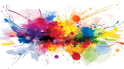 Fototapeta premium Abstract Colorful Paint Splatter Explosion Design