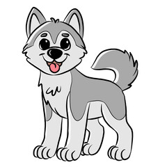 cartoon vector dog isolated on white background. pets