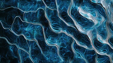 Obraz premium Abstract Blue Swirls