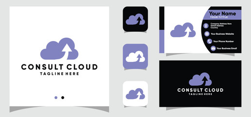 Consuling Cloud logo design and business card template