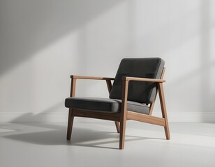 Classic minimalist wooden chair 