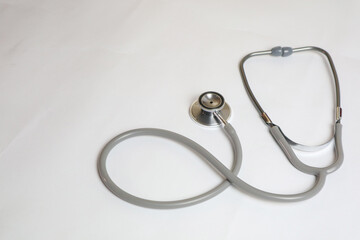 Stethoscop on the table. Headline medical background.