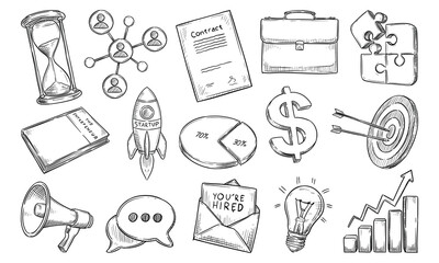 entrepreneurship handdrawn collection