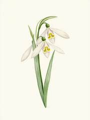 Obraz premium snowdrop flower isolated on white