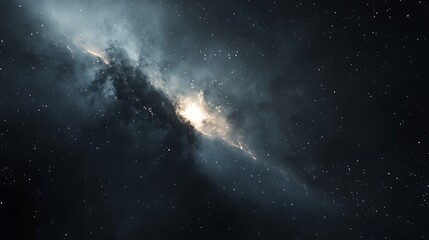 A stunning view of a galaxy with stars and cosmic clouds.