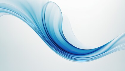 Obraz premium blue water wave isolated on white background 
