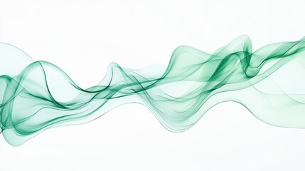 Abstract Calming Wave Design in Varying Shades of Green