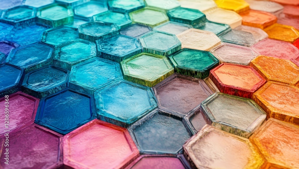 Aufkleber Colorful hexagonal pattern background.