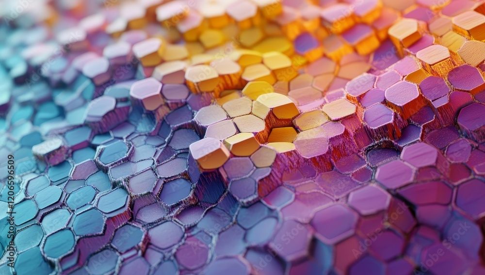 Aufkleber Abstract colorful hexagonal pattern background.