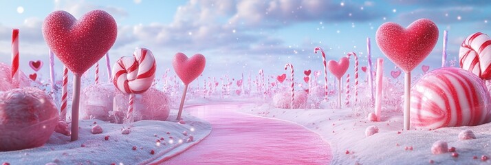 Valentine's Day Candy Heart Background