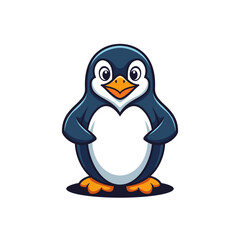 Cheerful Cartoon Penguin