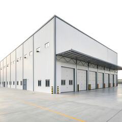 Large Prefabricated Metal Building with Loading Docks and Roll-Up Doors