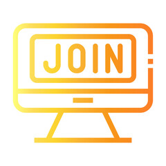 join Line Gradient Icon