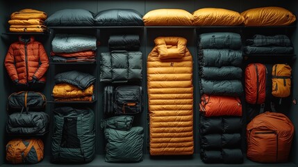 Organized Display of Outdoor Apparel and Camping Gear