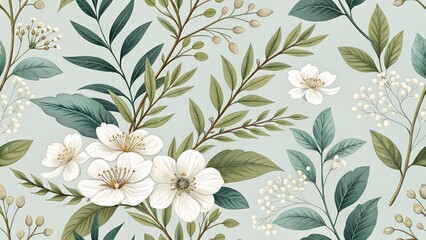 seamless floral pattern with flowers