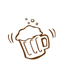 beer doodle background hand drawn sketch 