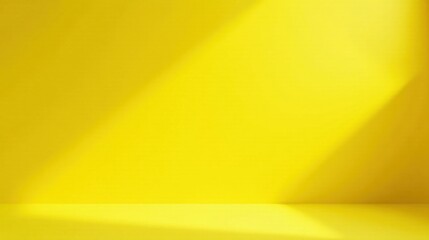 Vibrant Yellow Studio Background with Subtle Light and Shadow Effects Ideal for Product Photography and Graphic Design Projects